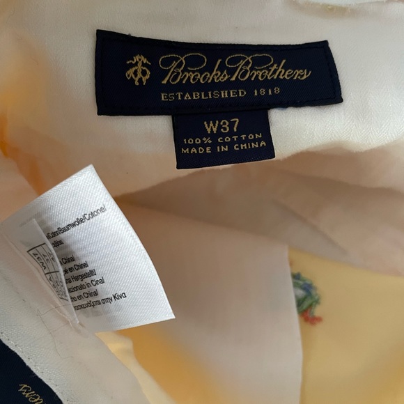 MEN’s Brooks Brothers 💯% Soft Cotton Shorts with little tree frogs, Size W37 - Picture 3 of 10